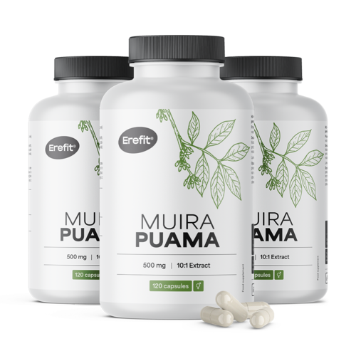 3x Muira Puama 5000 mg, en total 360 cápsulas