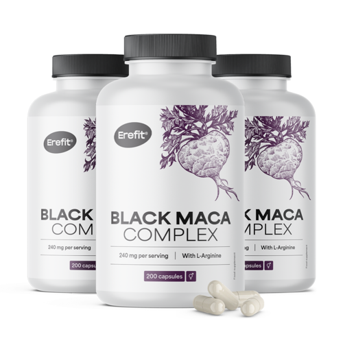 3x Complejo de maca negra, en total 600 cápsulas