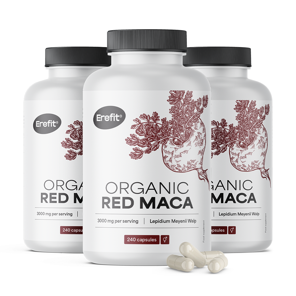 BIO Maca roja 3000 mg con vitamina C natural.